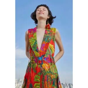 Rare Urban Jungle Farm RIO belted Mini Dress Smalll Summer Fashion